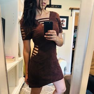 MUSTARD SEED faux suede dress